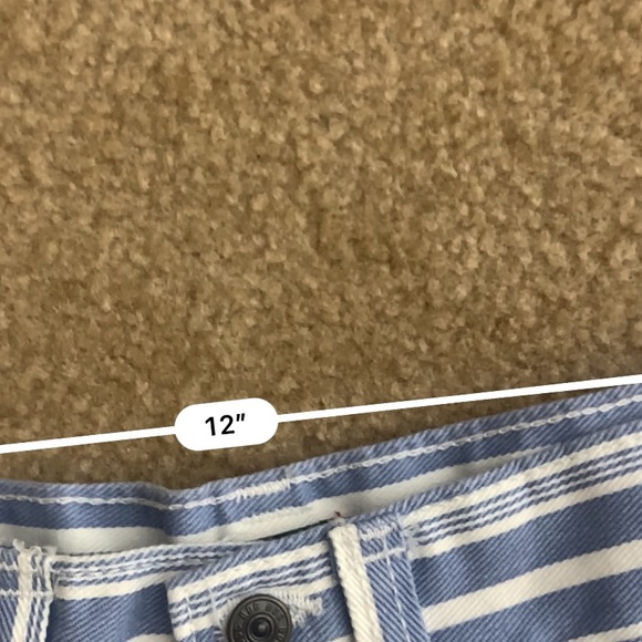 BDG urban outfitters blue striped high rise shorts - Picture 3 of 6